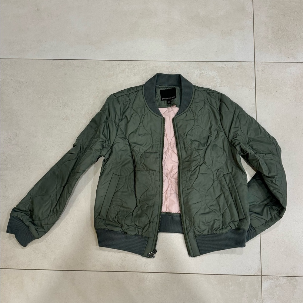 Banana Republic Green Bomber Jacket